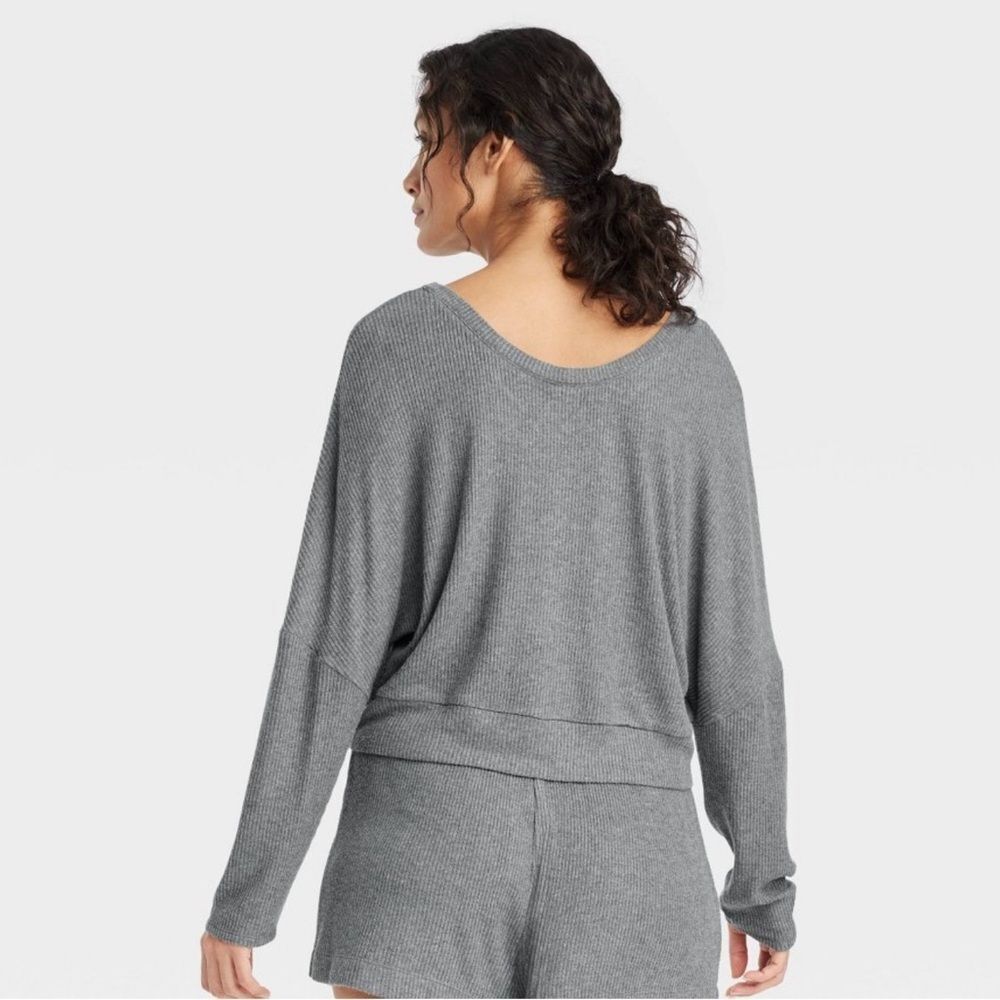 Women's Cozy Ribbed Pullover Auden Dark Gray - Picture 2 of 3